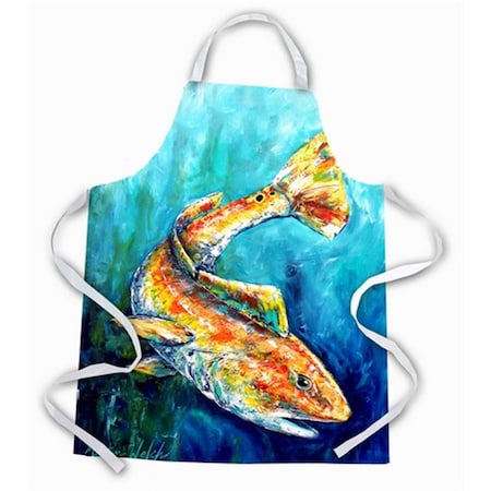 Carolines Treasures Searching Below Red Fish Apron MW1256APRON